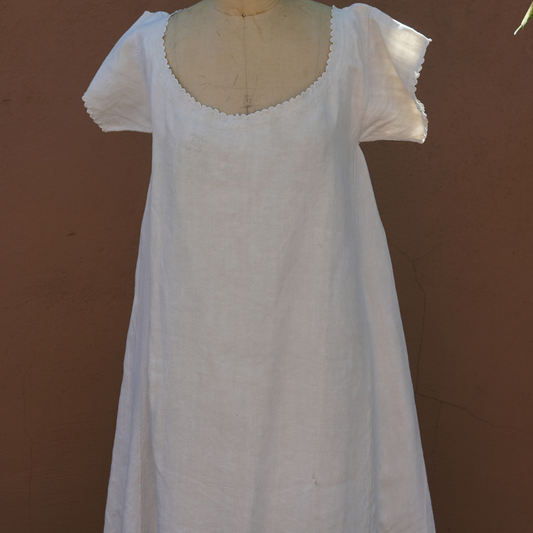 MS Embroidered Linen Nightgown
