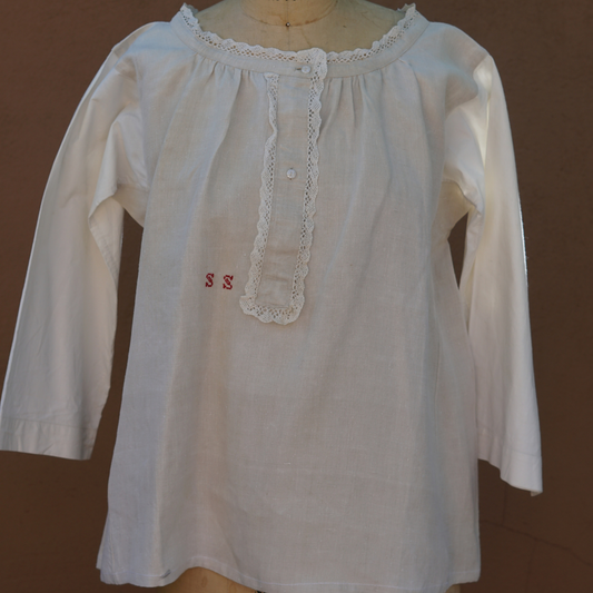 3/4 Sleeve Embroidered Linen Blouse