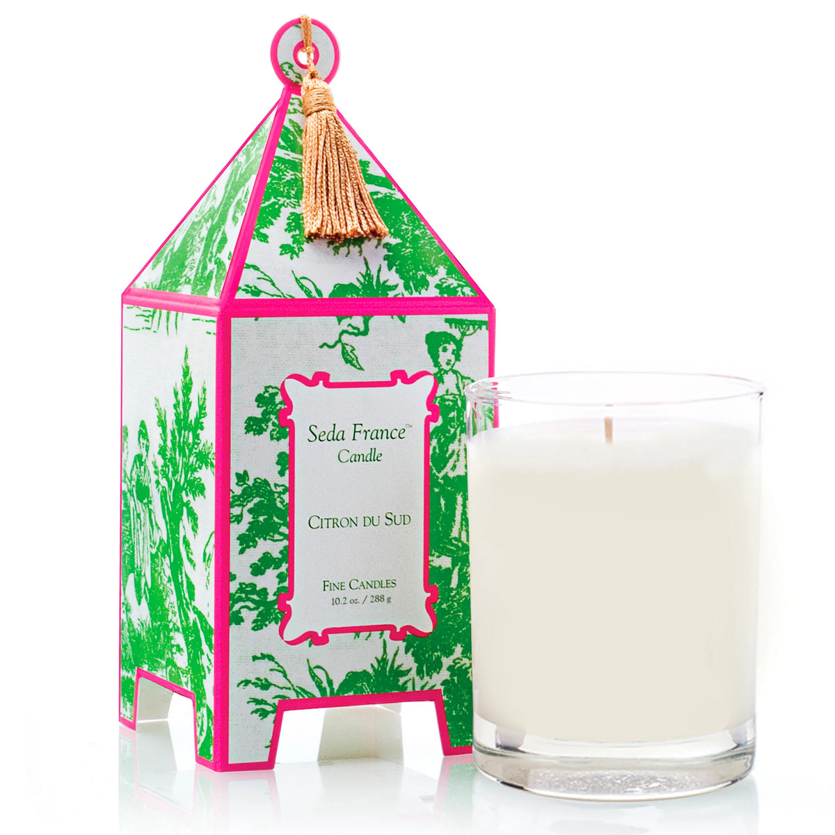 Citron Du Sud Toile Pagoda Box Candle