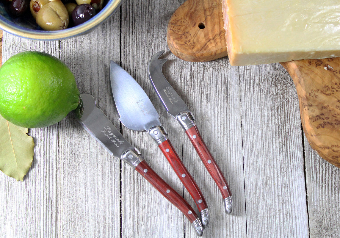 French Home 3-Piece Pakkawood Cheese Knife Set