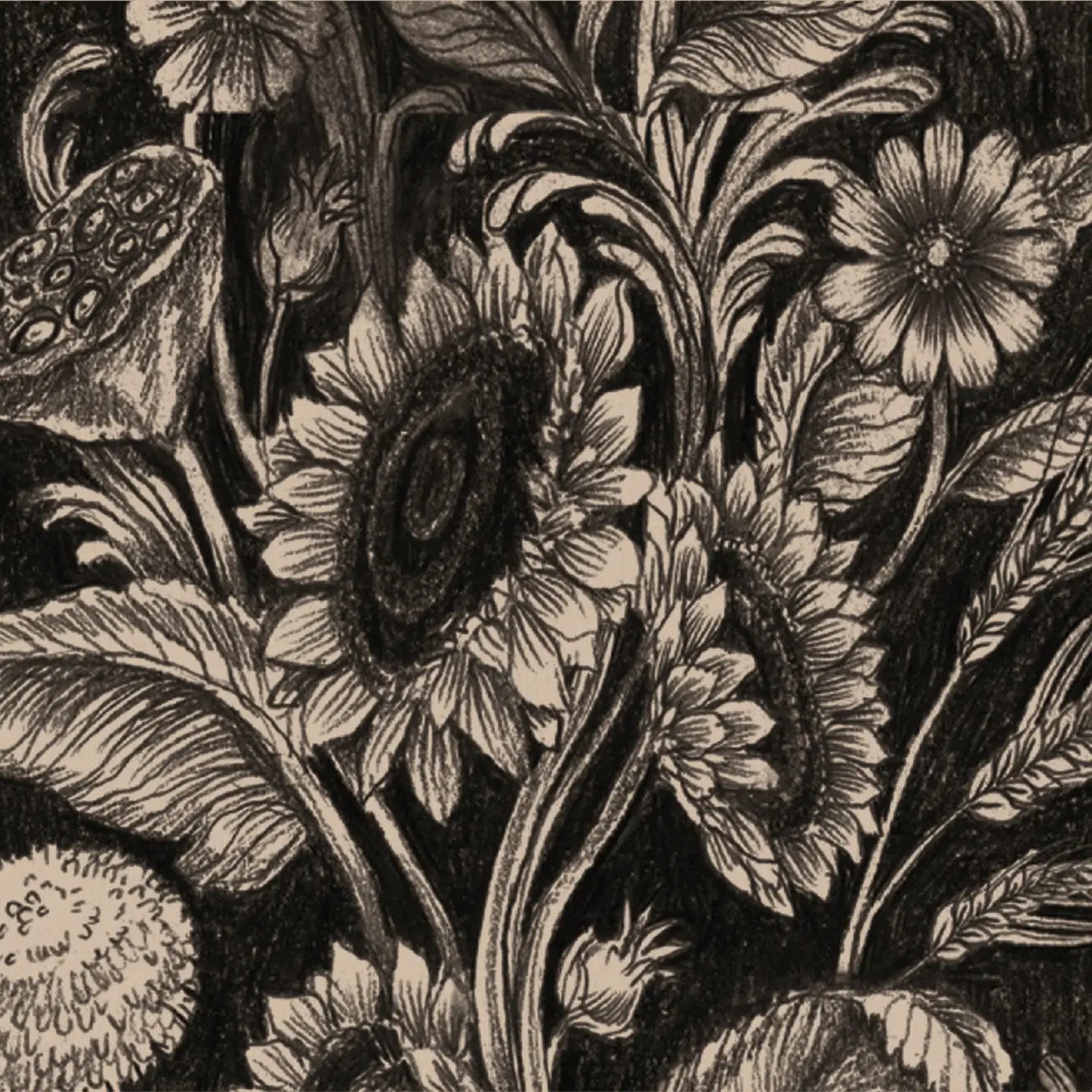 Vintage Sunflower Cocktail Napkin