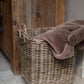 Rattan Square Storage Basket on Wheels