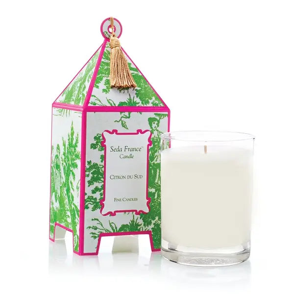 Citron Du Sud Toile Pagoda Box Candle