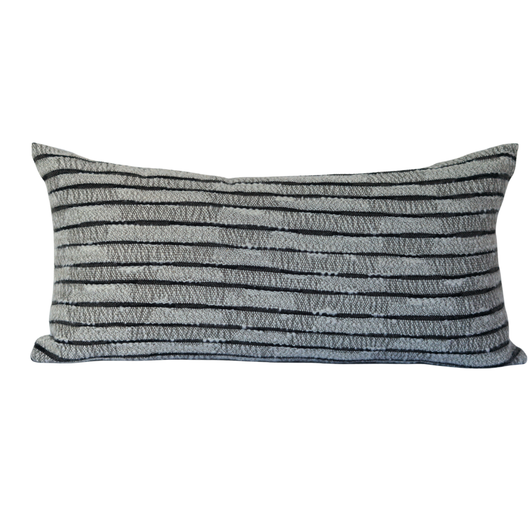 Sandra Jordan Ash Striped Pillow