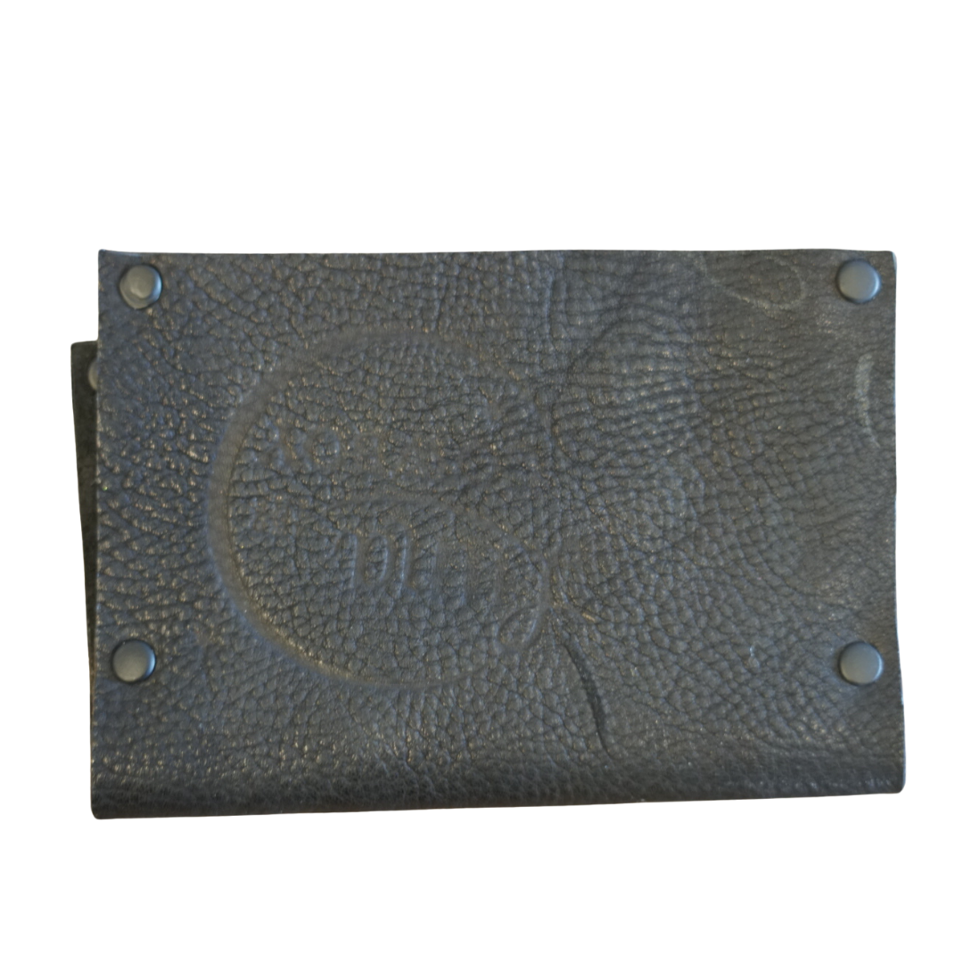 Dark Brown Textural Leather Card Wallet