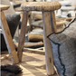 Elm Wood Round Stool