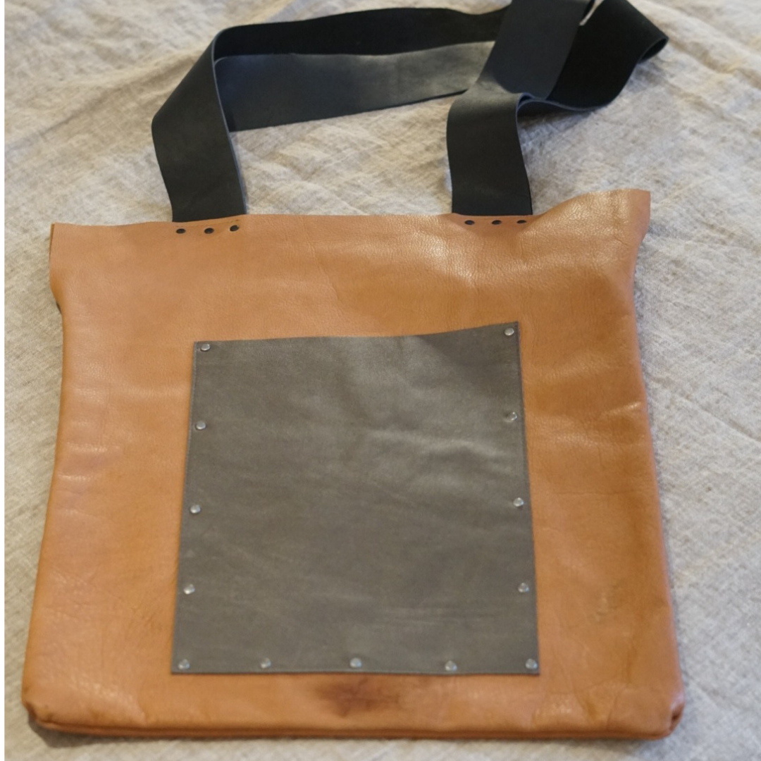 Slim Brown & Shimmer Tote