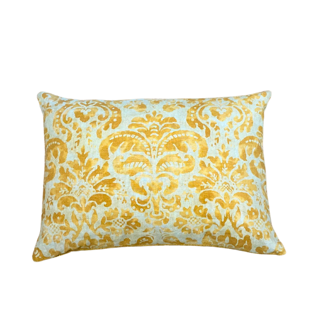 La Gracieux Teal & Gold Pillow