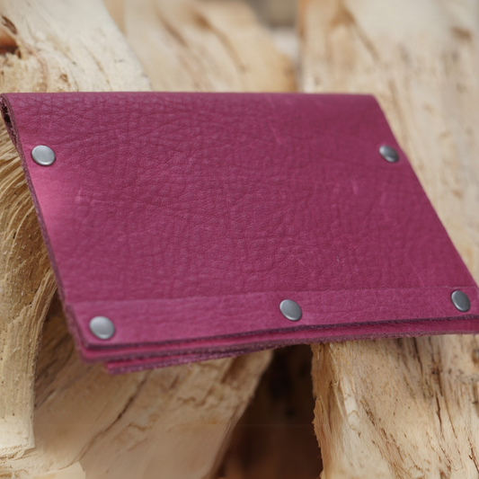 Buttery Pink Leather Card Wallet