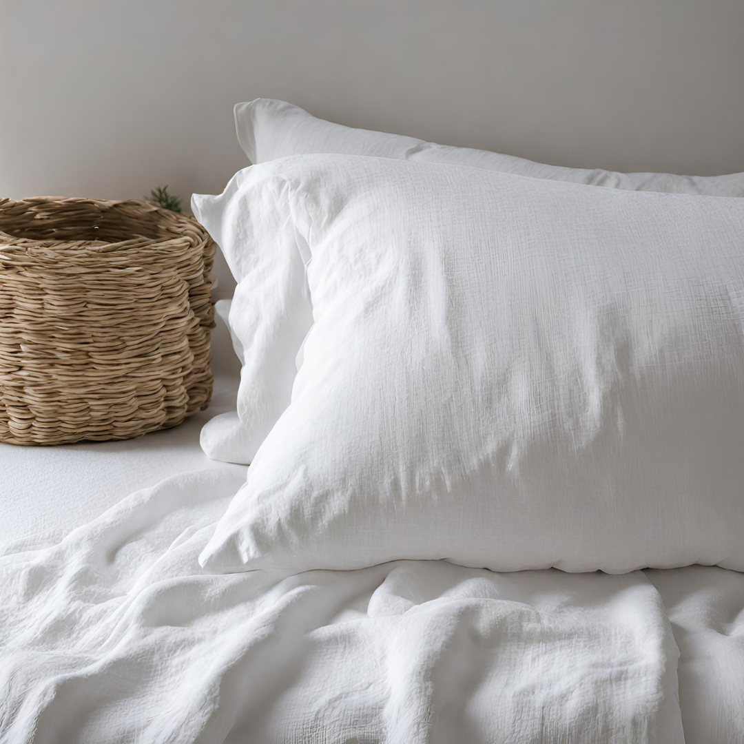 French Presse Washed Linen Pillow Case