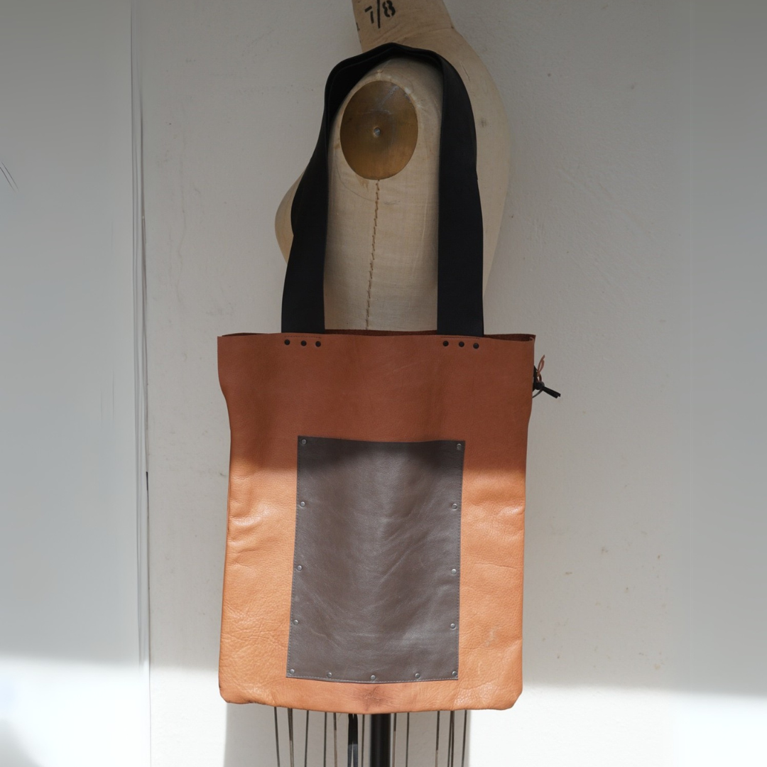 Slim Brown & Shimmer Tote