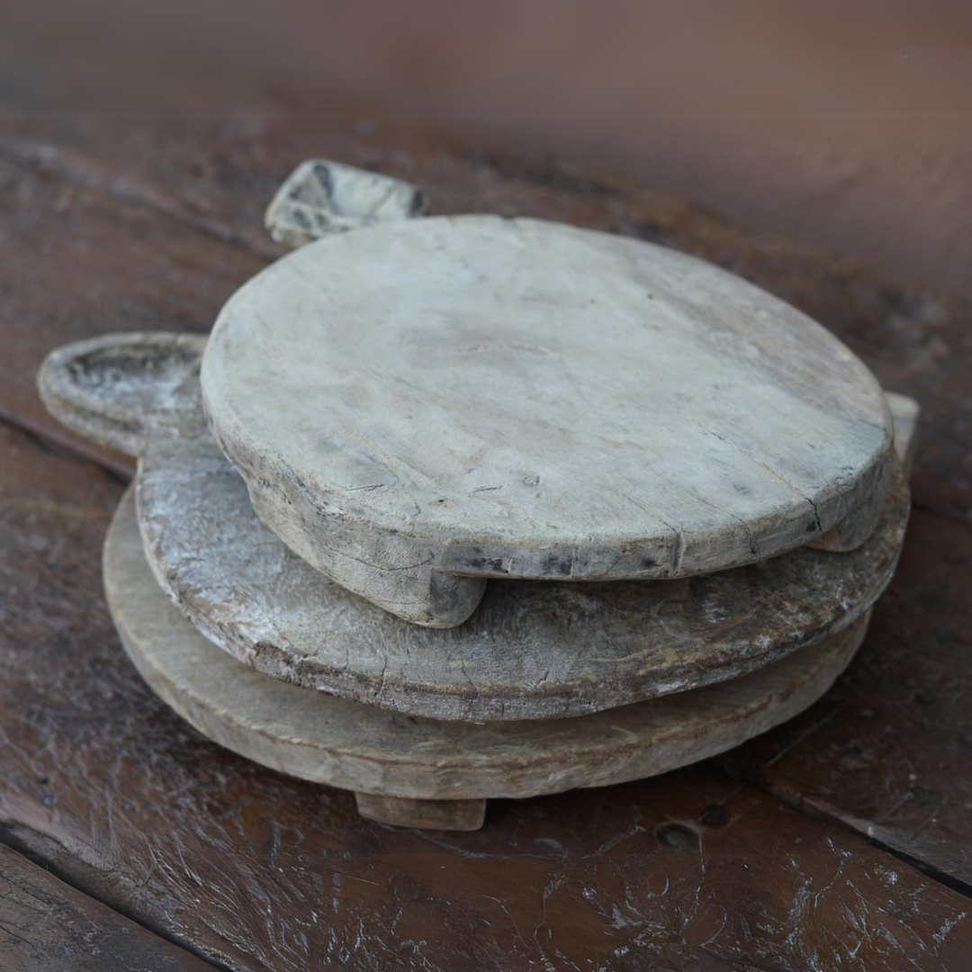 Handled Wood Chapati Round Board