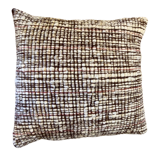 Makun Texturized White, Brown & Plum Pillow