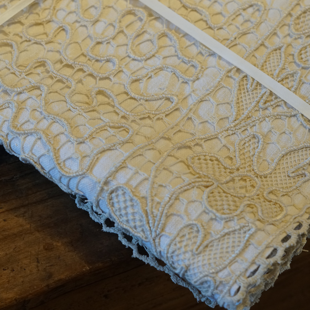 Antique Handmade Lace Table Runner