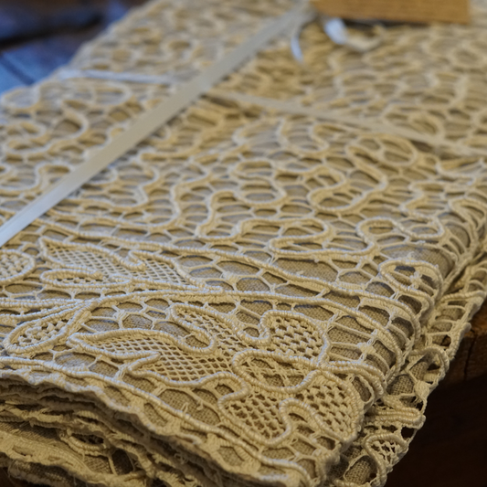 Antique Handmade Lace Table Runner