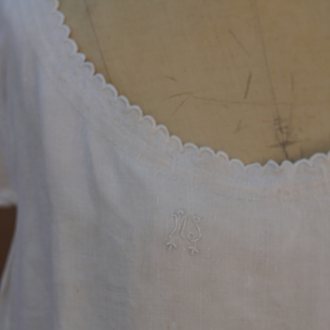 MS Embroidered Linen Nightgown