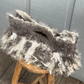 Luster Grey + White Agora Goat Wool Felt Tote