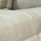 Vintage French Heavy "P" Embroidered Bed Sheet