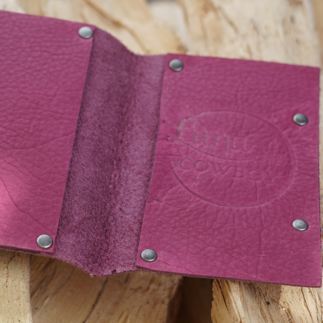 Buttery Pink Leather Card Wallet