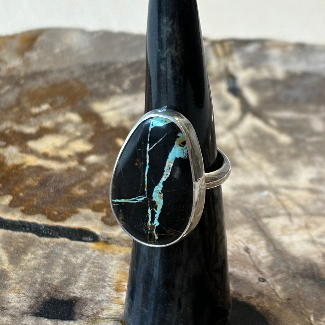 Black Jack Teardrop Ring