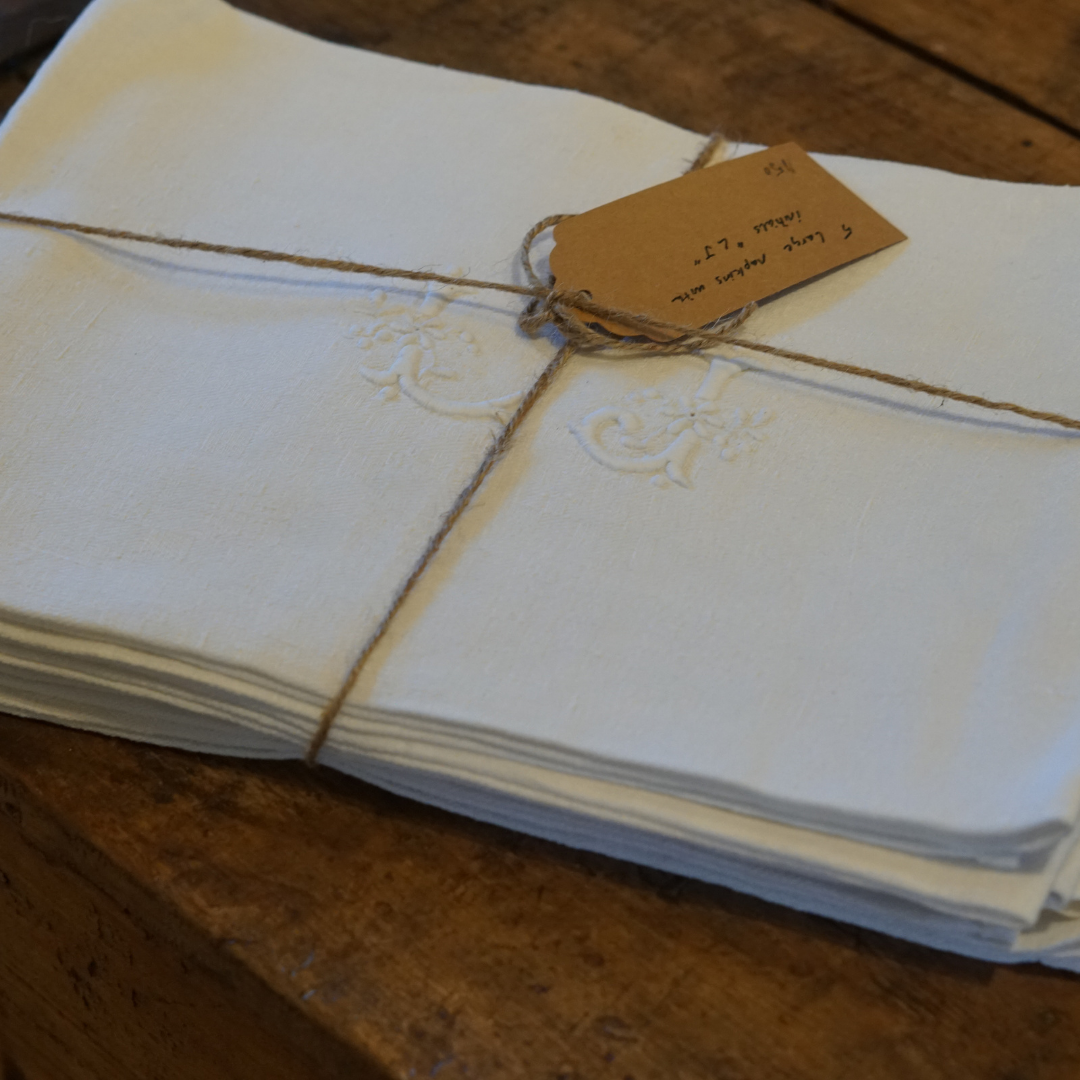 LG White Monogrammed Pillow Case