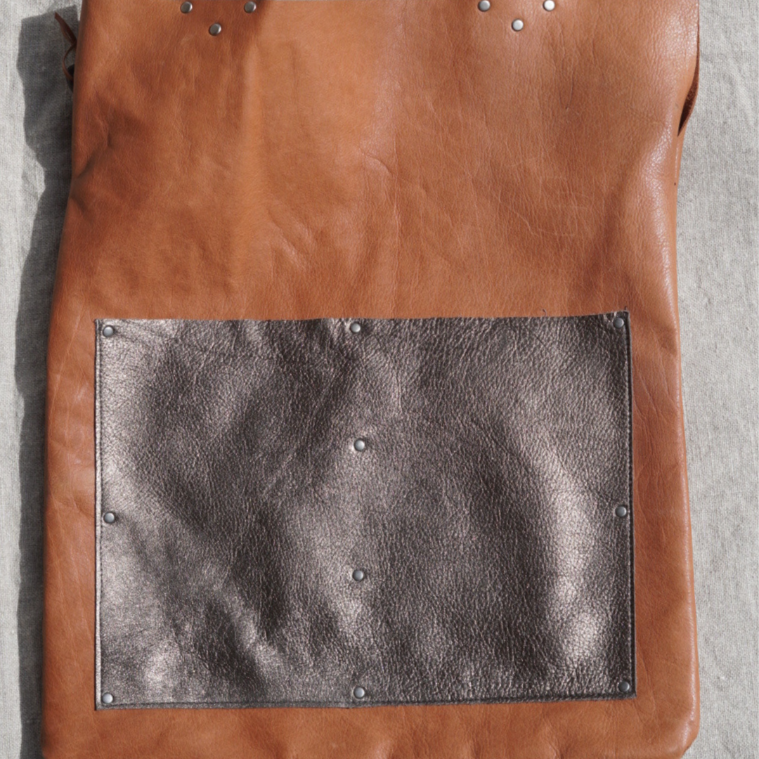 Slim Brown & Shimmer Tote