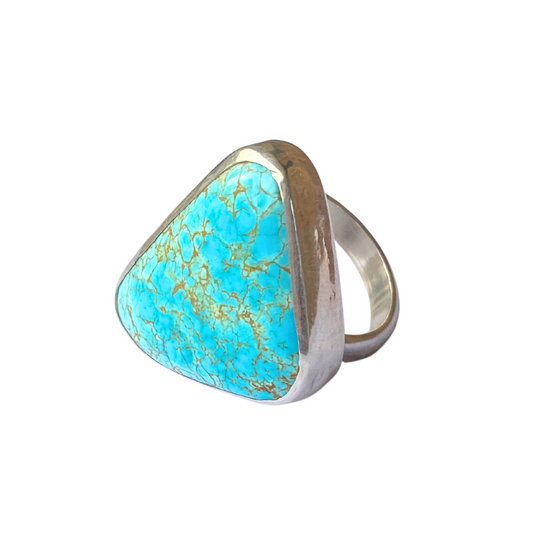 King's Manassa Triangle Turquoise Ring
