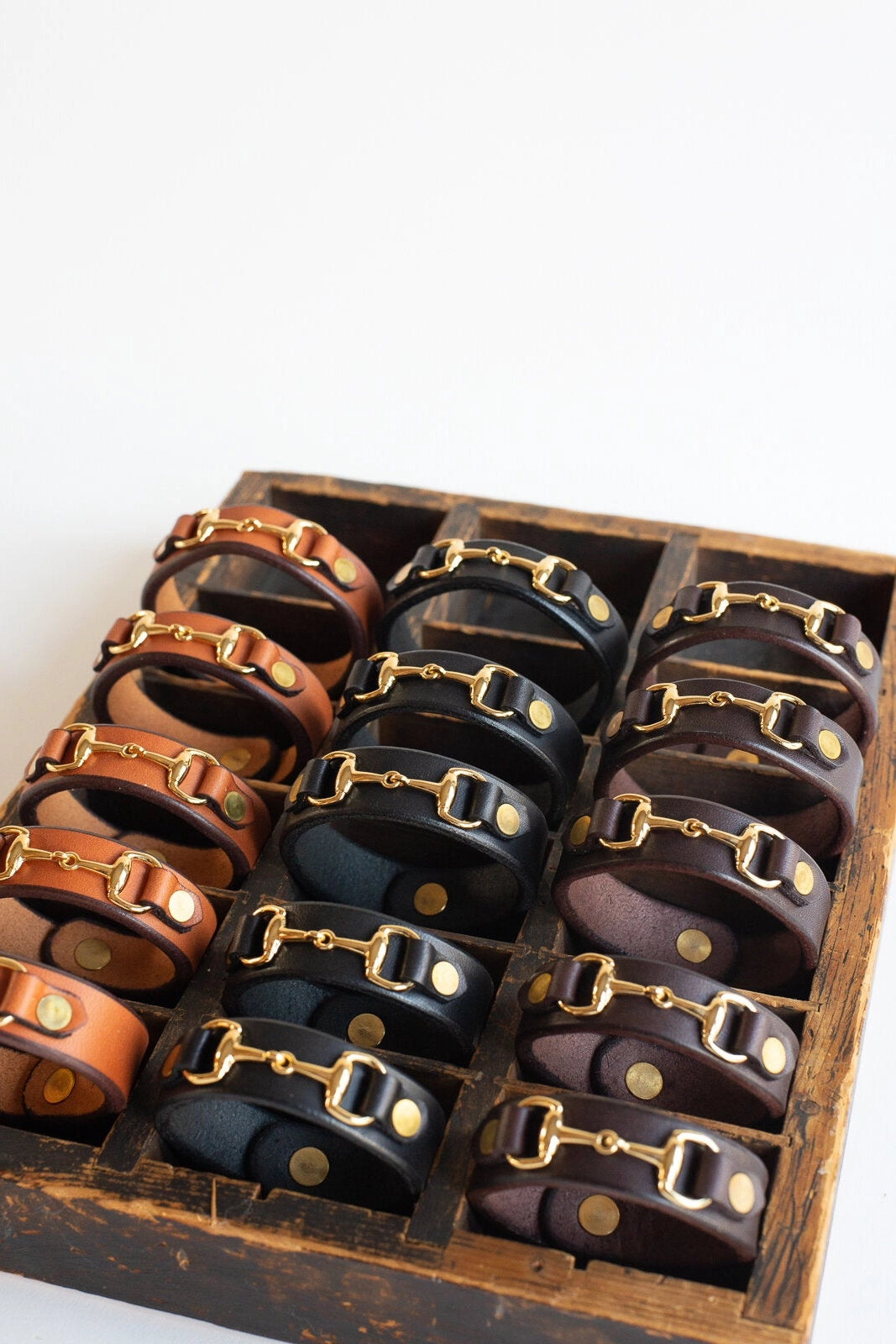Horse Bit Leather Bracelet