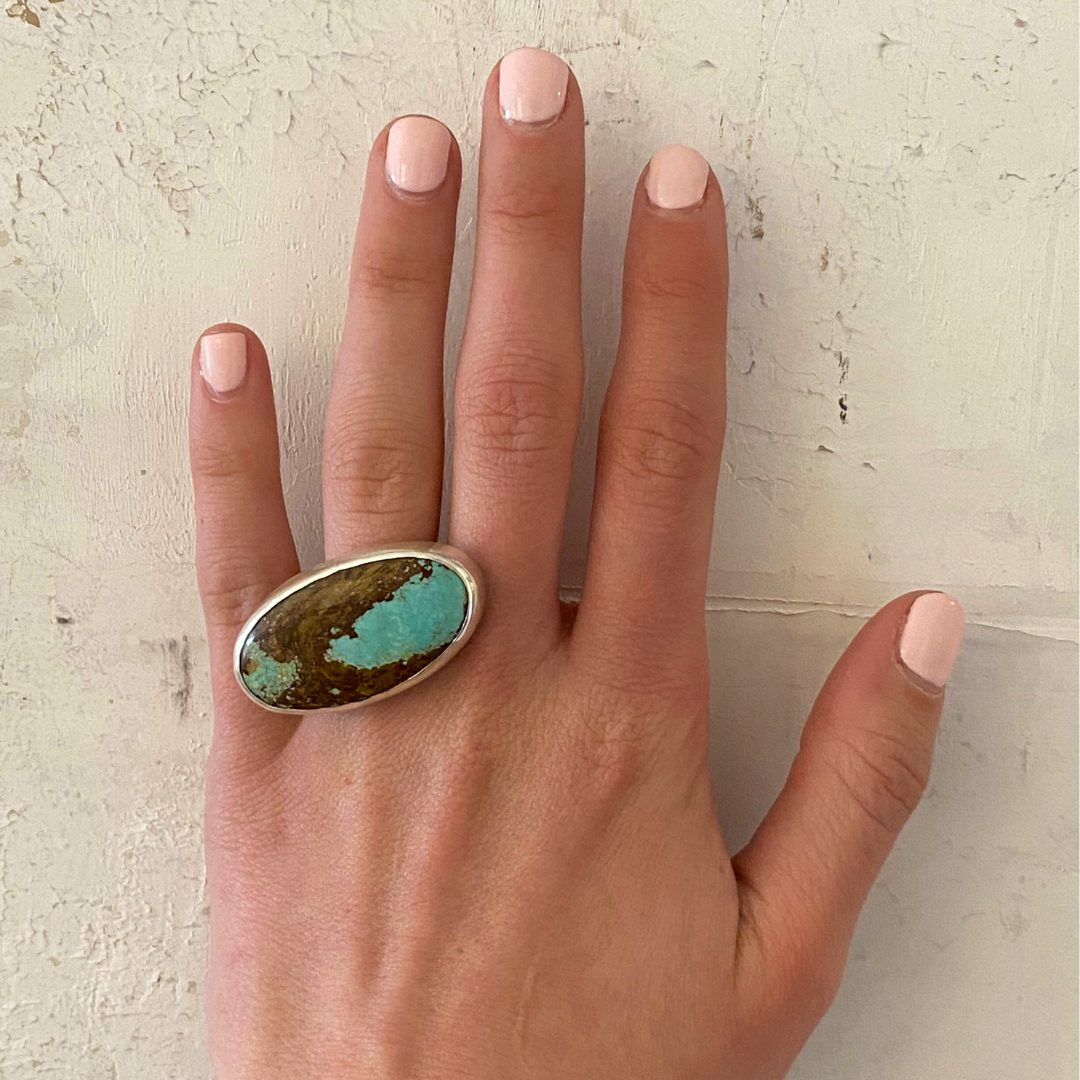 Nevada Number 8 Turquoise Ring