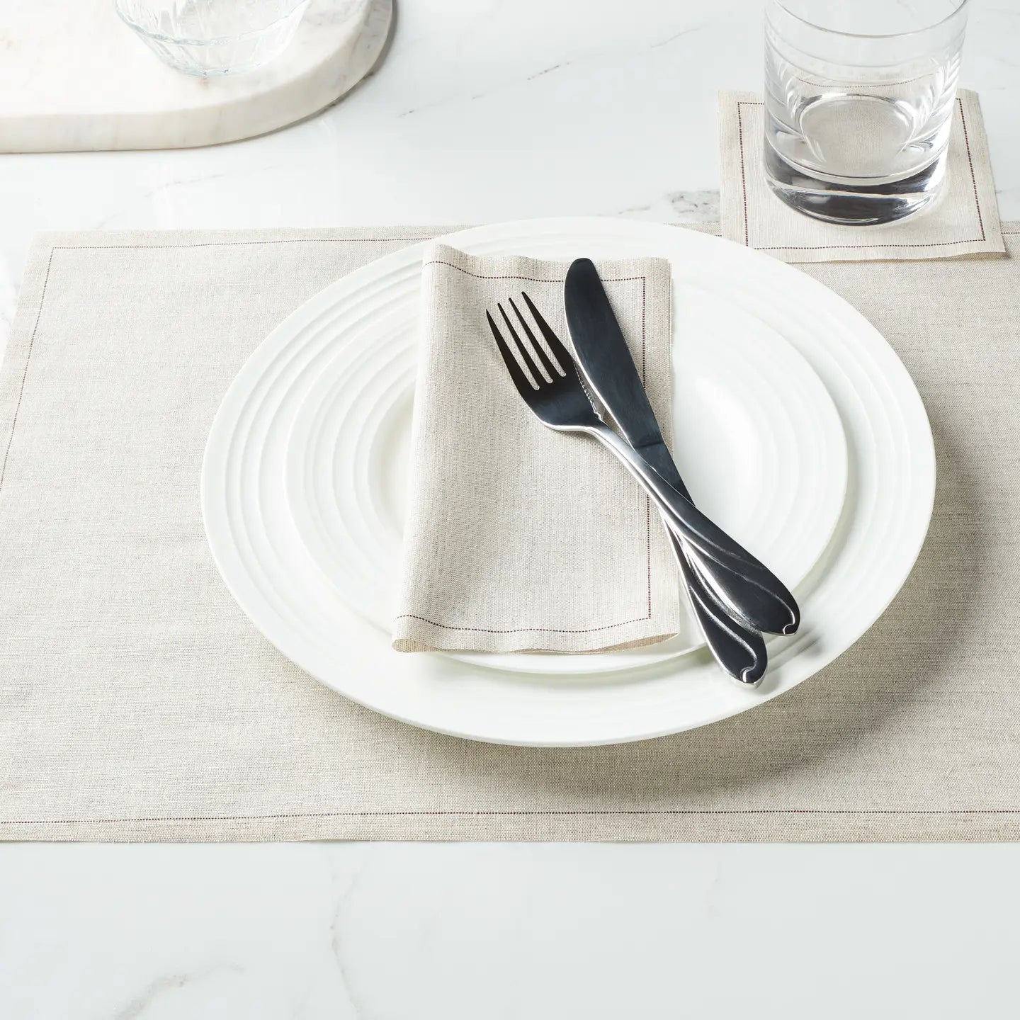 Natural Linen Luncheon Napkins