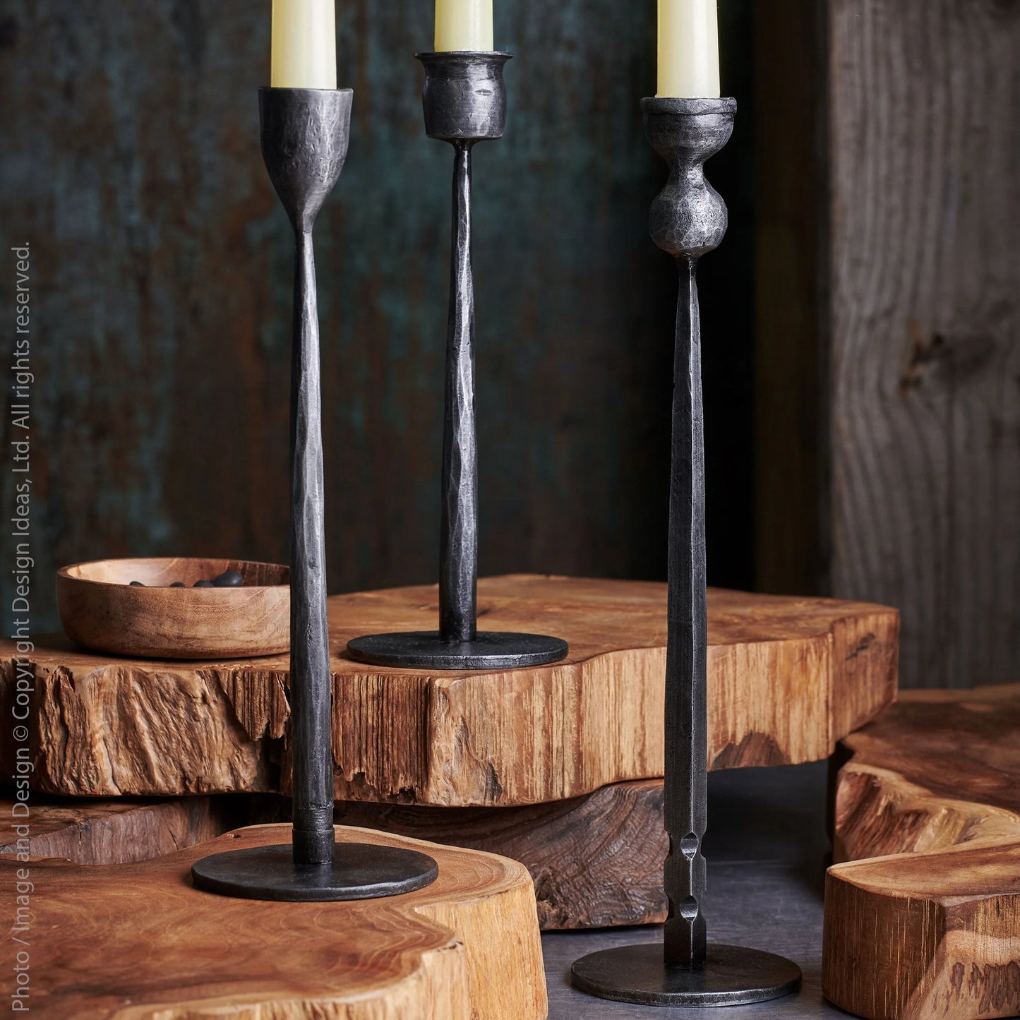 Jasper Iron Taper Candle Holder