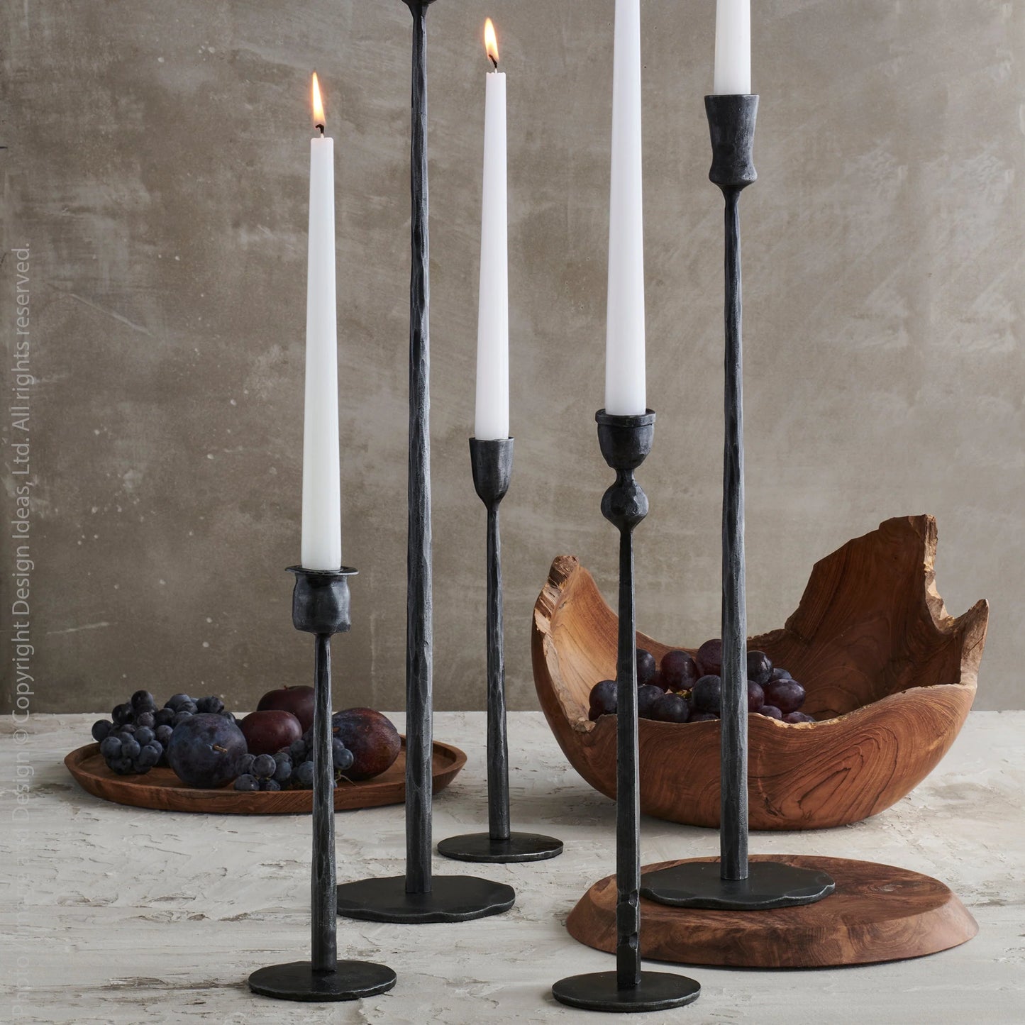 Jasper Iron Taper Candle Holder