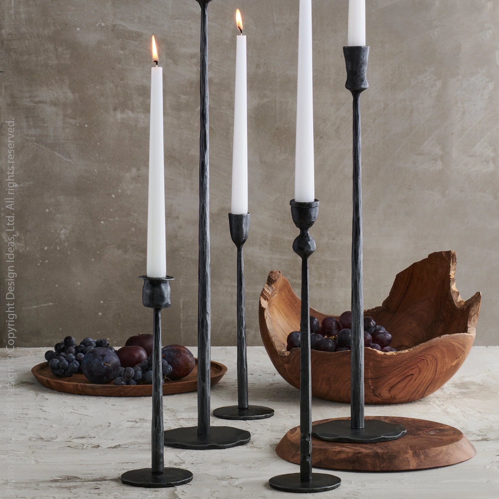Jasper Iron Taper Candle Holder