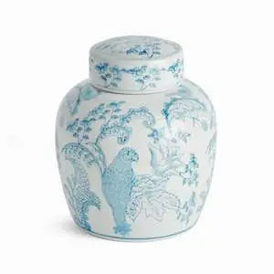 Monarch Parrot Lidded Jar