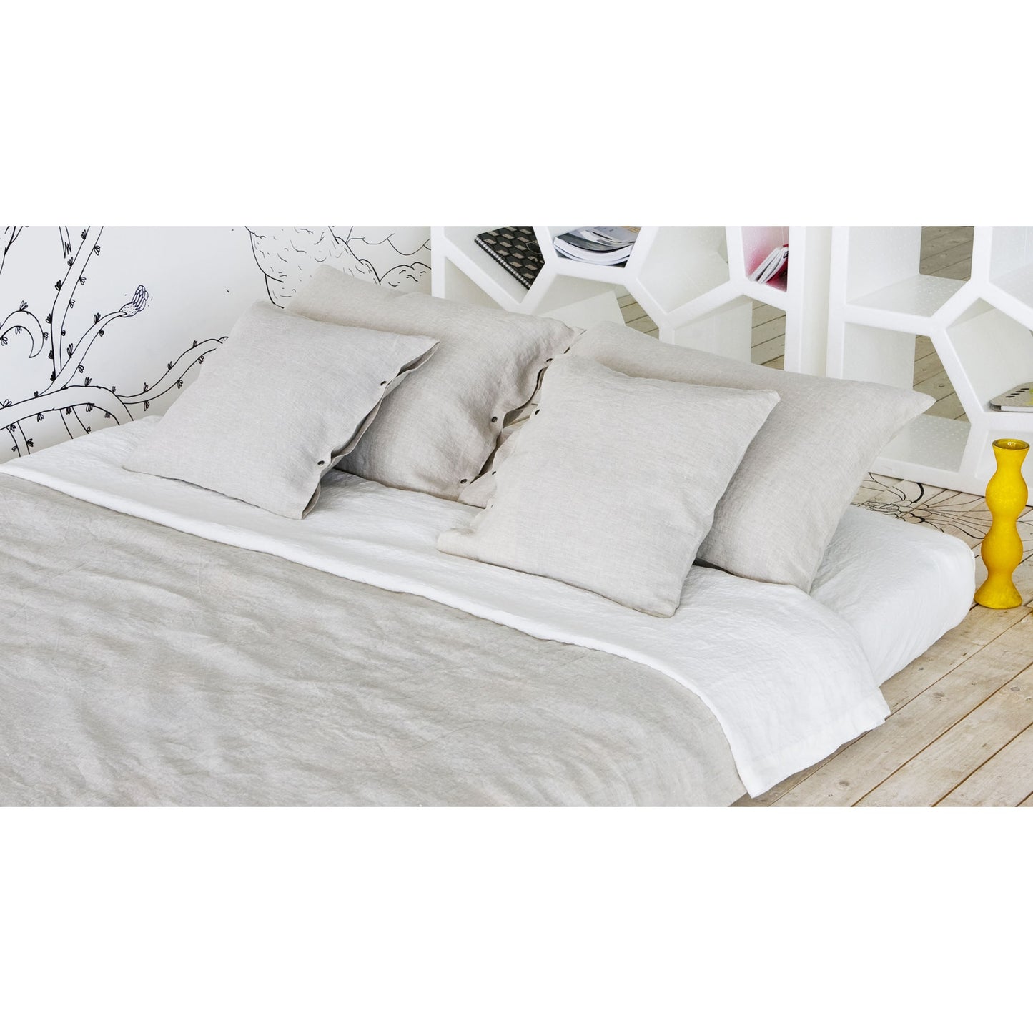 Ficelle Washed Linen Pillowcase