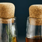 Corked Pebbled Small Carafe - Set of 2