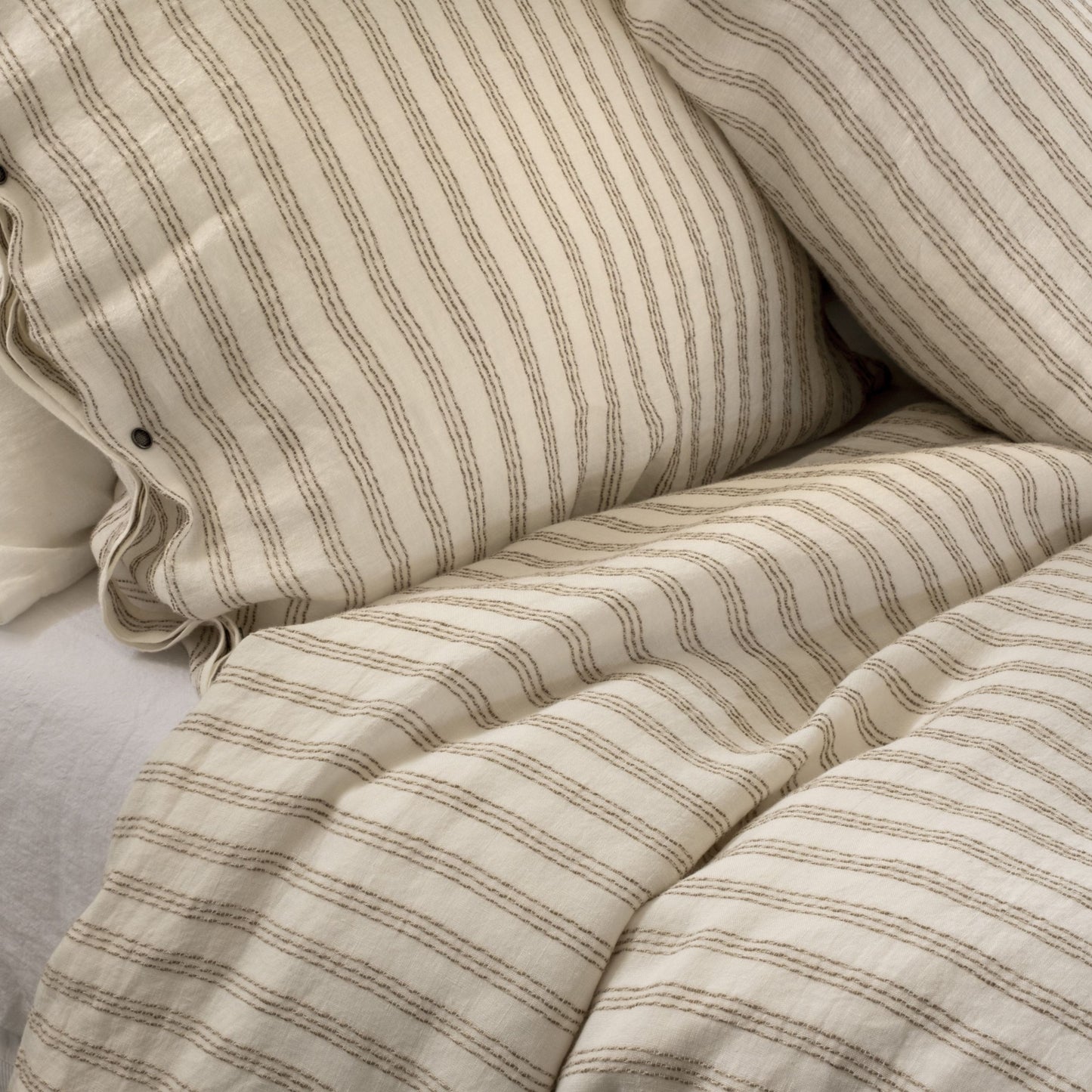 Natural Stripe Linen Duvet