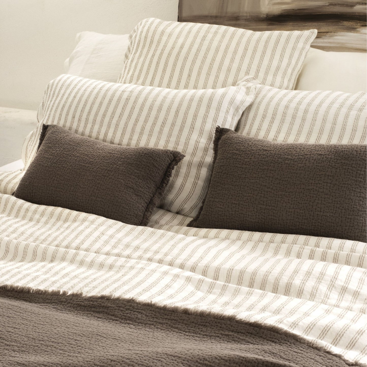Natural Stripe Linen Duvet