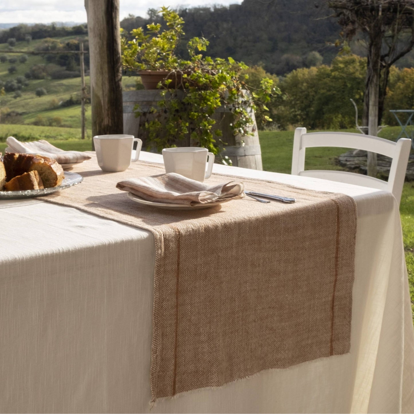 Chambray Stripe Table Runner