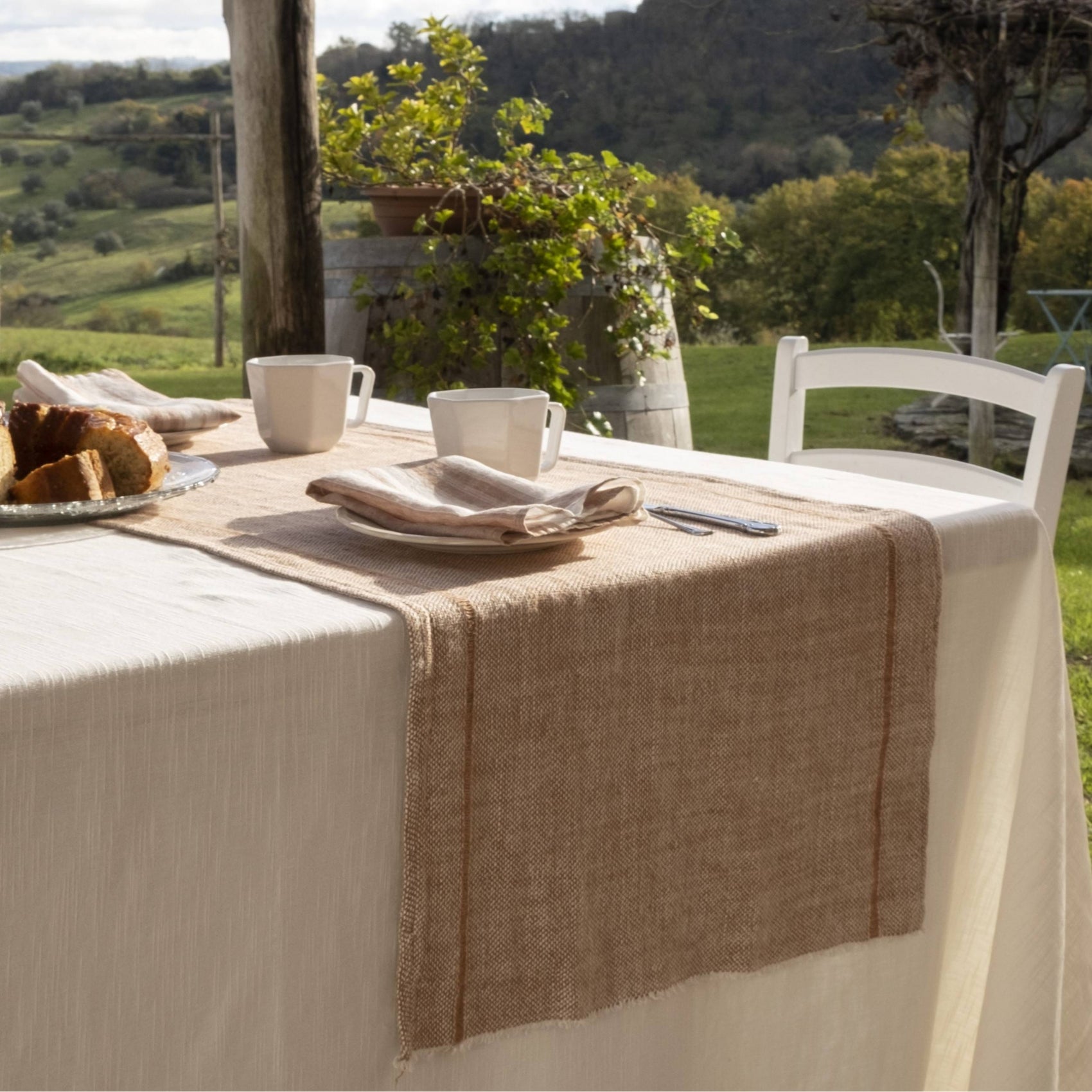 Chambray Stripe Table Runner