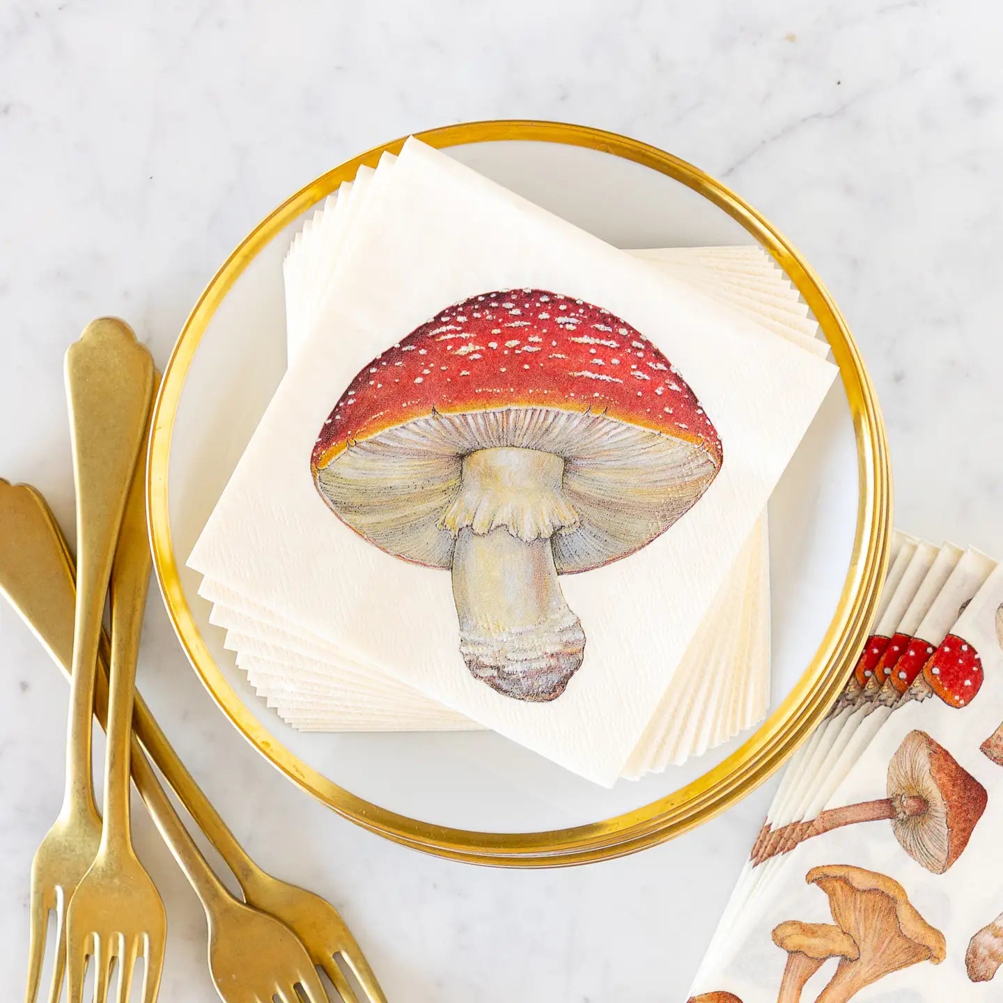 Mushroom Cocktail Napkins