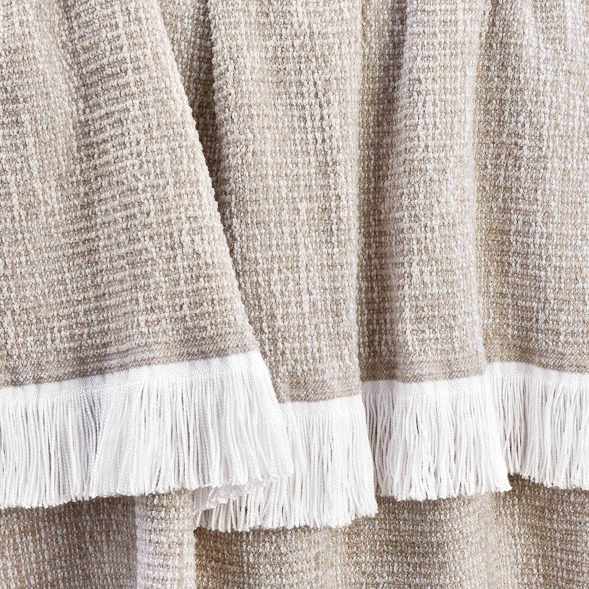 Sunbrella Crosshatch Indoor Outdoor Throw Flax