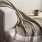 Sunbrella Crosshatch Indoor Outdoor Throw Latte