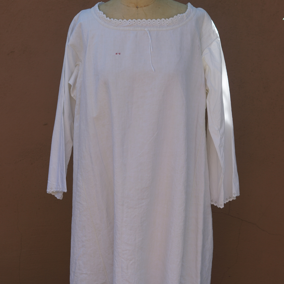 AC Embroidered Linen Nightgown
