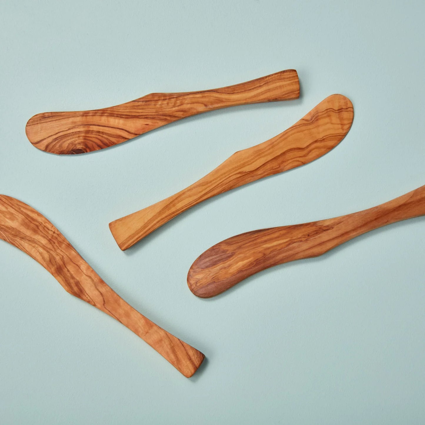 Set of 4 Olive Wood Spreaders