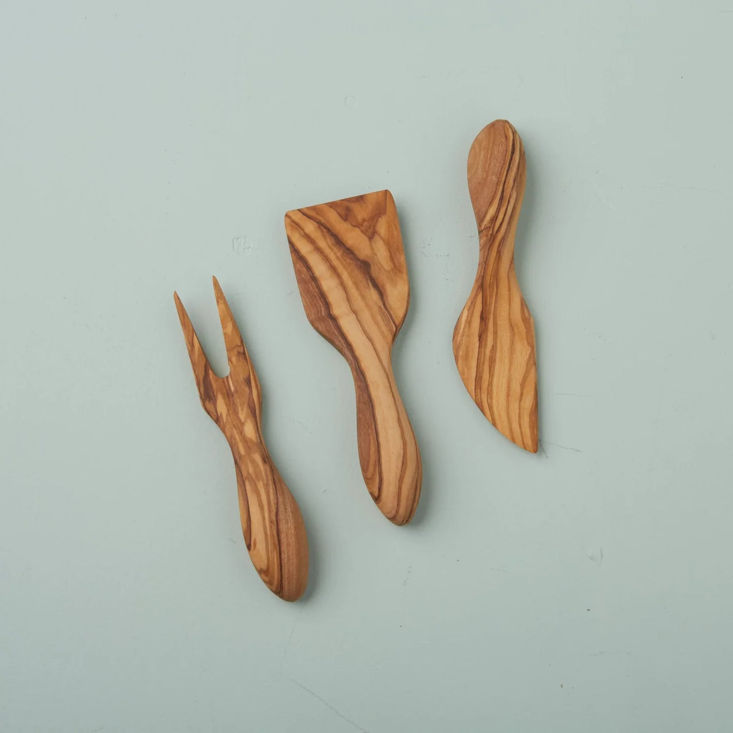 Olive Wood Cheese Set