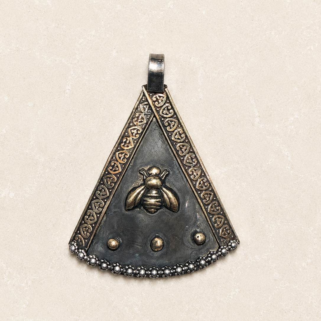 Triangular Bee Pendant