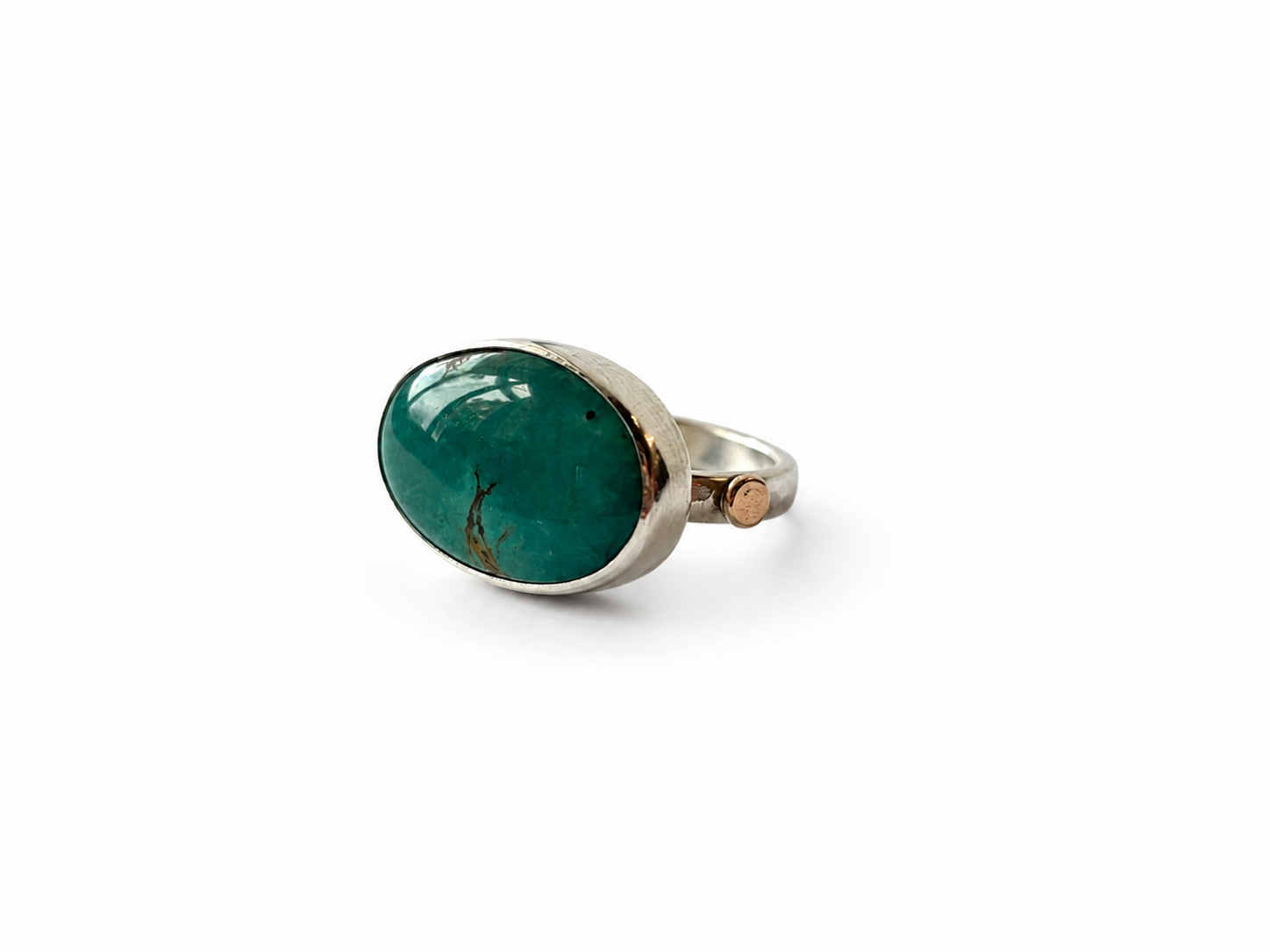Appache Nugget Oblong Turquoise Ring