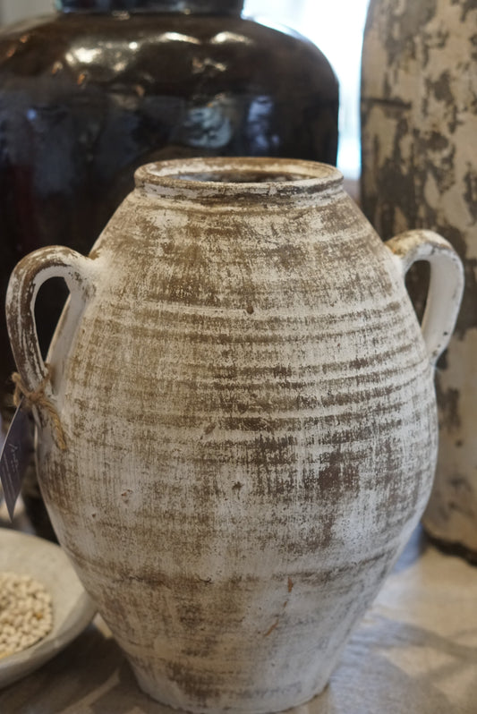 Turkish White Washed Pot