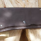 Brown Textured Leather Checkbook Wallet
